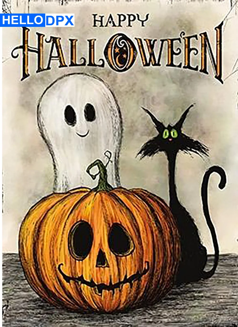

Hellodpx Adorable Halloween, Black Cat, Pumpkin, Ghost. Diamond Painting Kit. Square Drills, Full Drill. New Arrive Fast Ship