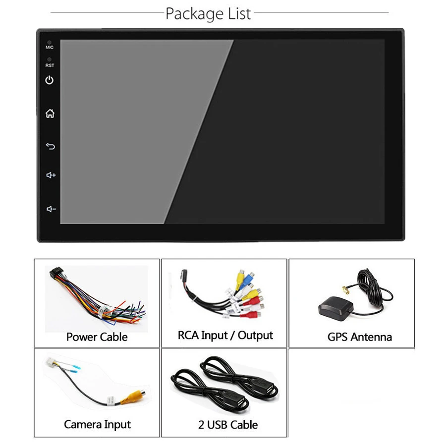 Универсальное автомобильное стерео радио 1 Din 7 &quot1080P GPS Wifi 3G 4G BT DAB зеркальное