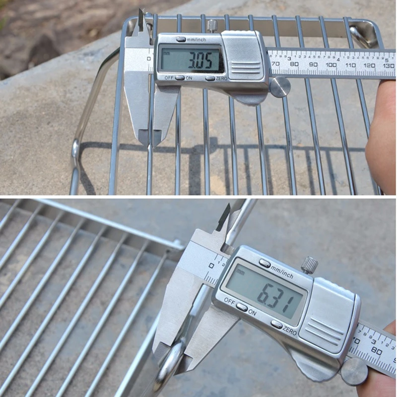 Портативный мини гриль для барбекю 304 Нержавеющая сталь складной Печная стойка