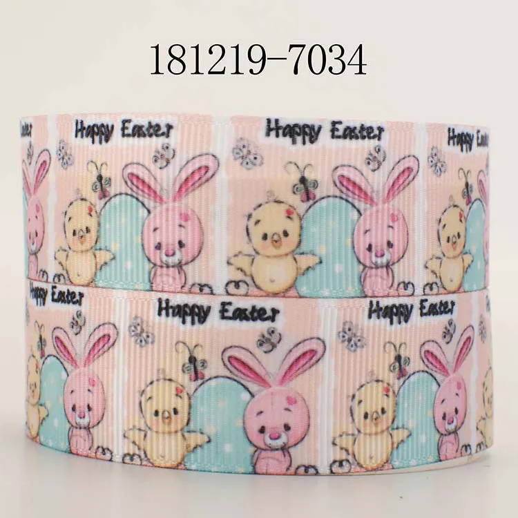 

New 50 yards easter day ribbon pattern ribbon printed grosgrain ribbon