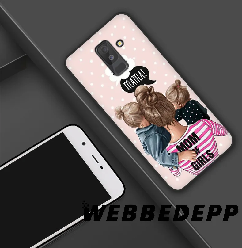 WEBBEDEPP черный коричневый волосы для мамы Мягкий ТПУ силиконовый чехол Samsung Galaxy S10