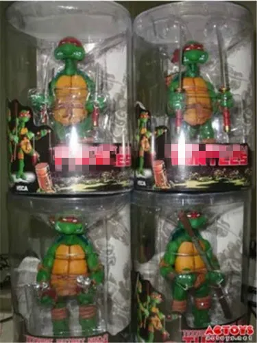 4 шт./компл. NECA 5 дюймов(14 см) с черепашками-красная роза ленты разных диапазонов ПВХ фигурка коллекционная игрушка - Цвет: Red Band no BOX