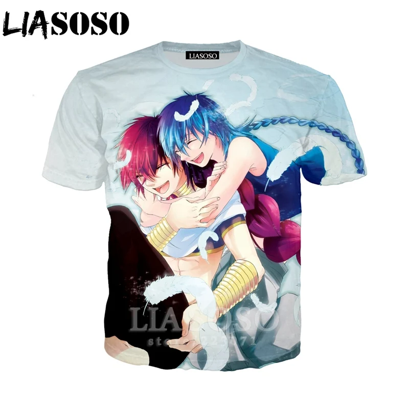 LIASOSO Летний Новый Мужской Женский свитшот 3D принт аниме-МАГИ Лабиринт волшебной