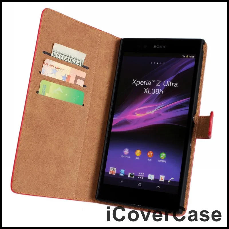 Для sony Xperia Z Ультра чехол, Аксессуары для мобильных телефонов, кожаный кошелек, сумка Etui Coque для sony Z C6802 C6806 C6833 чехол s