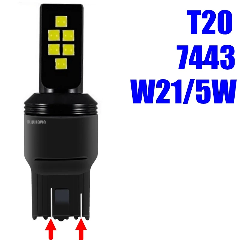 2 шт. 1156 P21W BA15S 1157 P21/5 Вт BAY15D T20 W21W 7440 W21/5 Вт 7443 BAU15S Cree чипы светодиодный автомобильный резервный лампы авто тормоз светильник лампочка