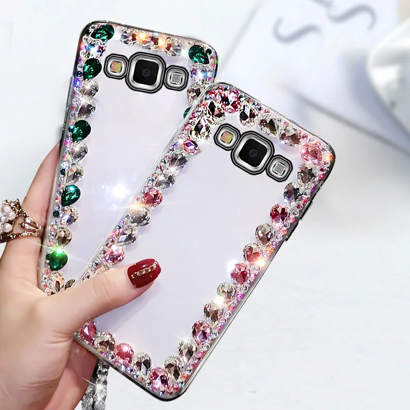 Для Samsung Galaxy A8 2018 мобильный корпус модный большой флэш алмаз роскошный без
