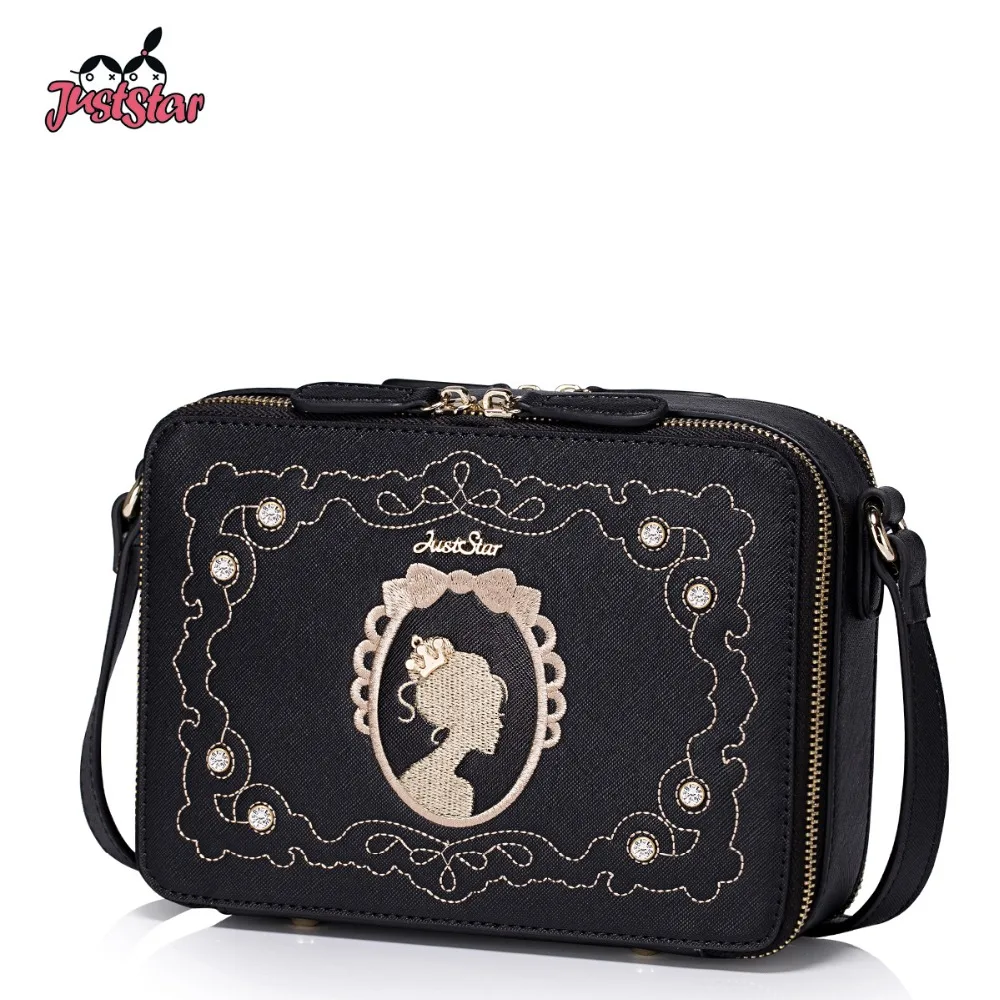 ПРОСТО ЗВЕЗДА Для женщин PU кожаная сумка дамы алмаз заклепки плеча Кошелек