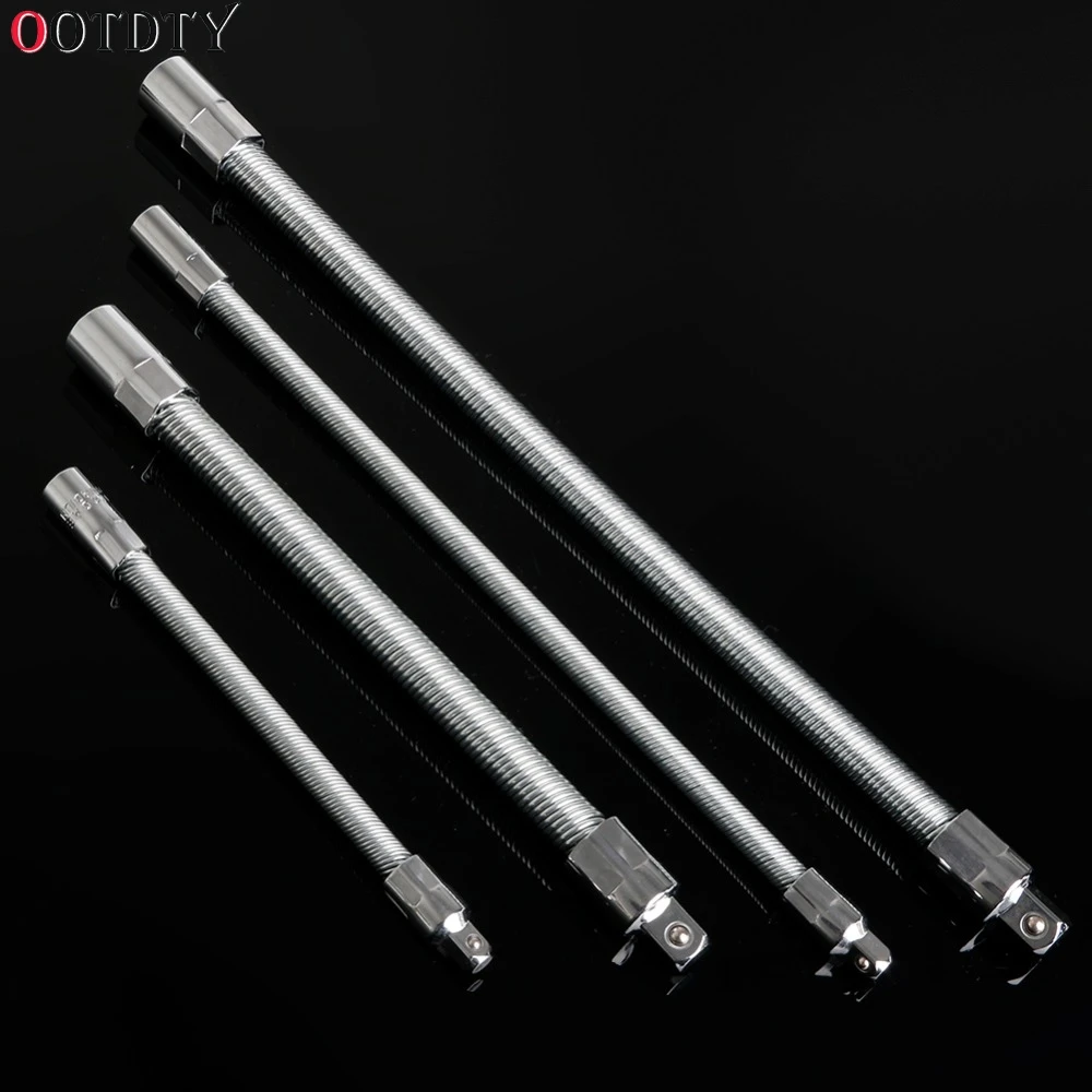 

6/8/10/12" 3/8" 1/4" Hex Flexible Hose Screwdriver Extension Bit Adapter Socket Hand Tools
