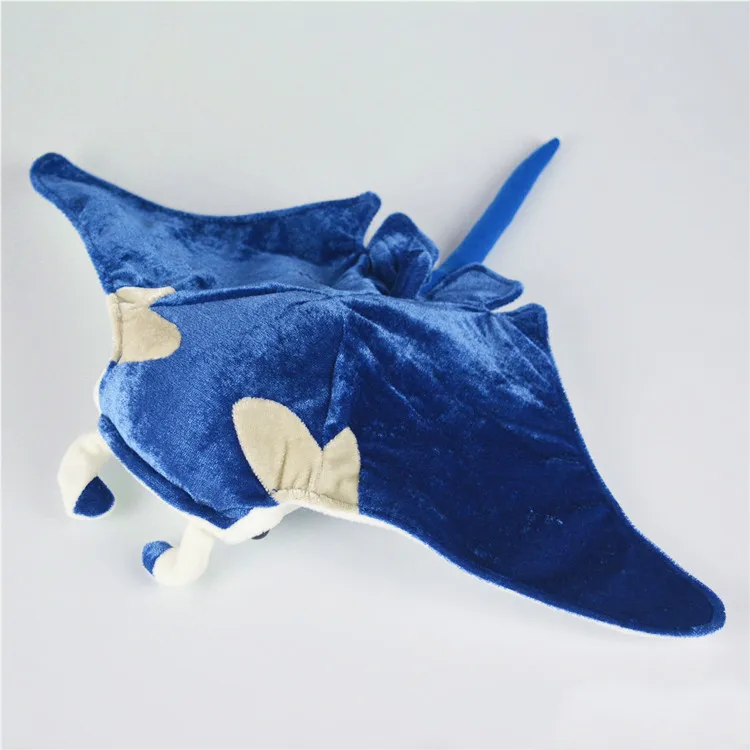 Симпатичные плюшевые куклы Blue Manta Ray Реалистичная рыба дьявола мягкие ПП