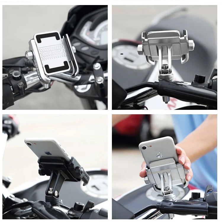 aluminum alloy motorcycle motorbike handlebar phone holder universal rearview mirror bike bicycle holder soporte celular moto free global shipping