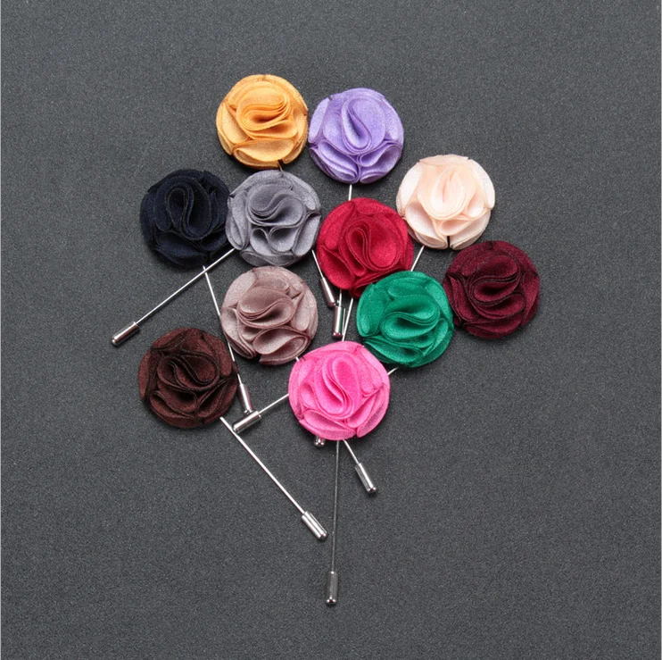 

Fashion Fabric Rose Flower Brooch Men Women Lapel Pin Suit Dress Wedding Party Corsage
