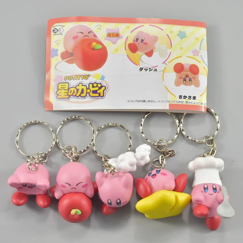 6 шт./лот Kirby фигурка игрушка Косплей Popopo шеф-повар с ложкой звезда яблоко ПВХ