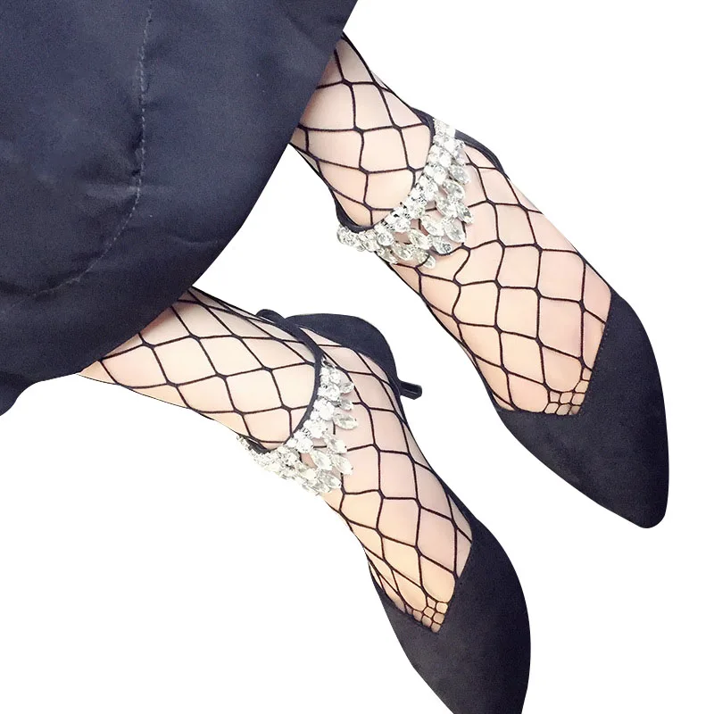 

3 Pairs Punk Women Girls Sexy Black Hollow Out Breathable Mesh Fishnet Socks Female Gothic Stretchable Short Hosiery Ankle Socks