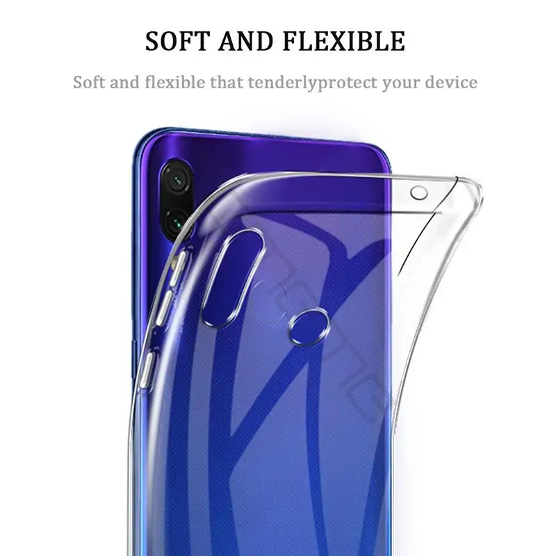 Силиконовый ТПУ мягкий чехол для Xiaomi Redmi Note 7 Pro TPU Анти осенний Чехол мобильного