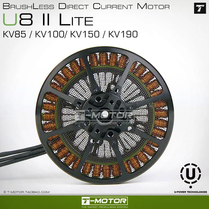 Ультралегкий T двигатель U8 II Lite KV85 KV100 KV150 KV190 бесщеточный для летательного