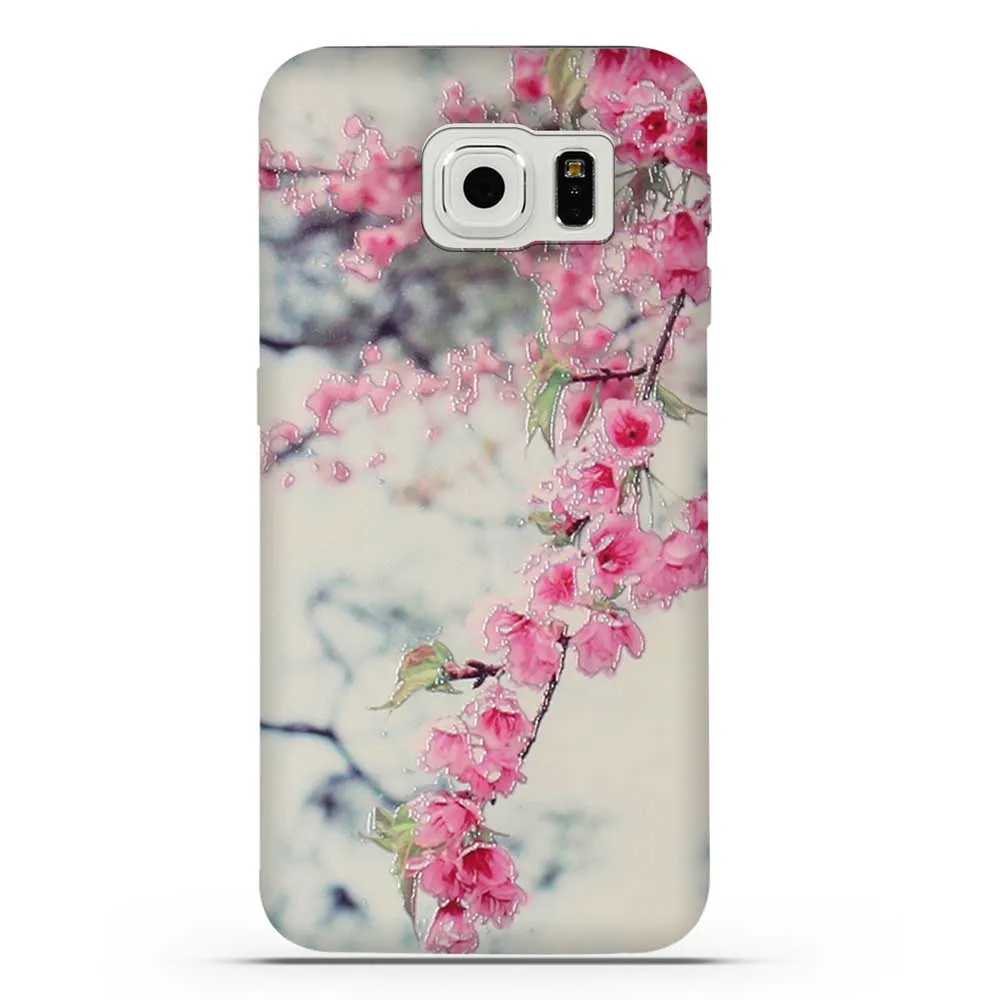 3D с принтом в виде цветов и чехол для samsung Galaxy S6 G9200 G920 силиконовый из мягкого ТПУ