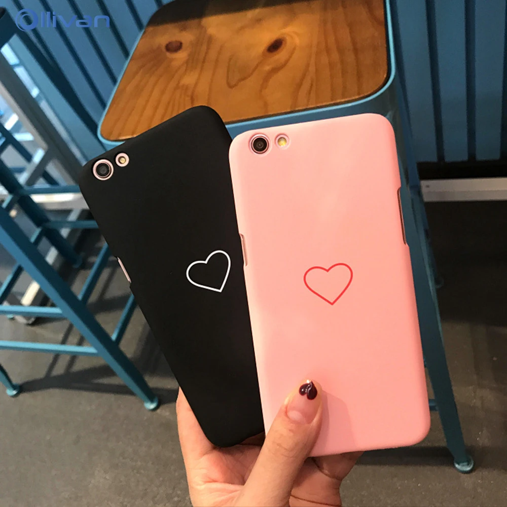 OLLIVAN для iphone 7x6 8 6s Plus с изображением милых сердечек пара чехол розового и черного