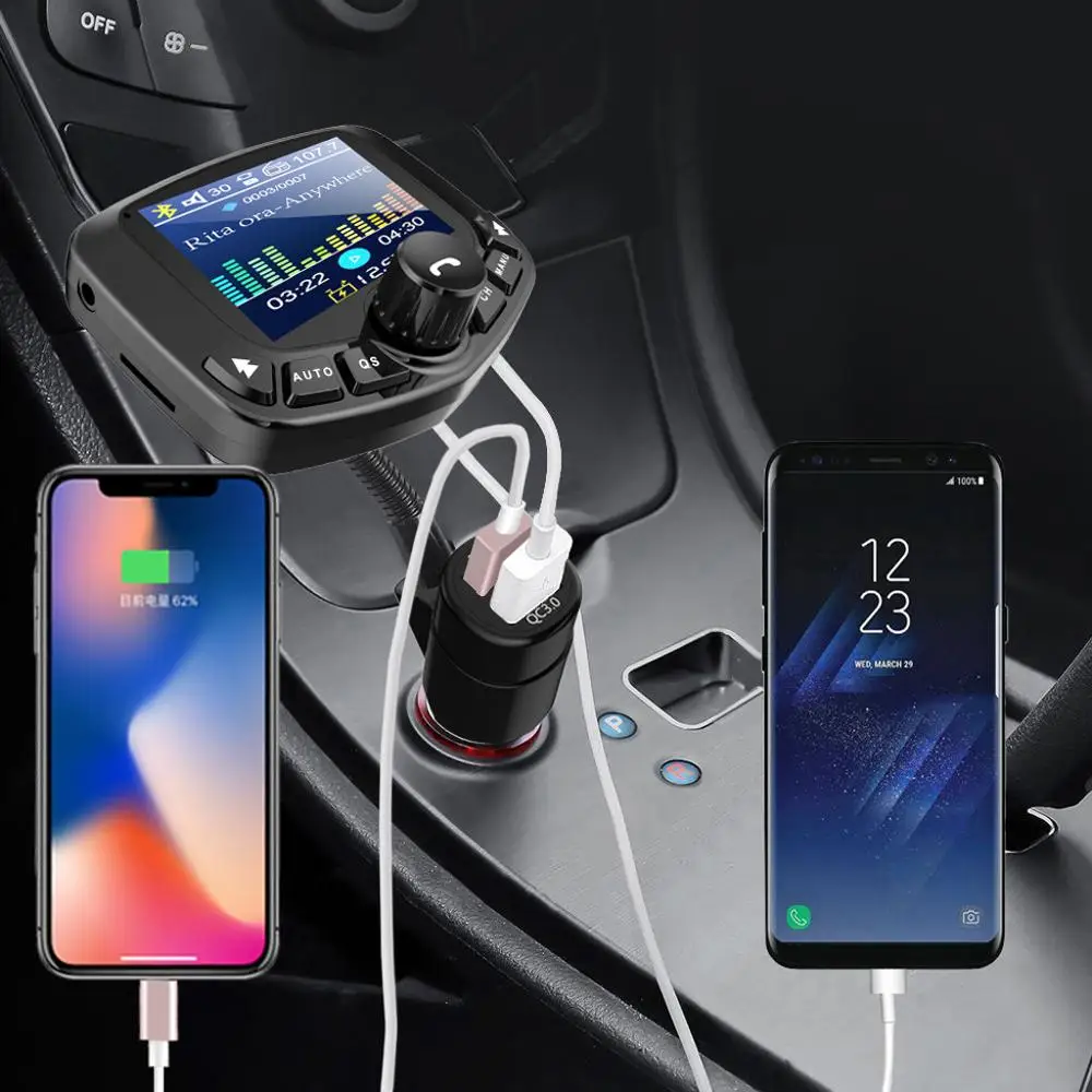 LED display Bluetooth Stereo Car Kit MP3 Player FM Transmitter Modulator Hands free USB Charger Automobile Music Audio Receiver |