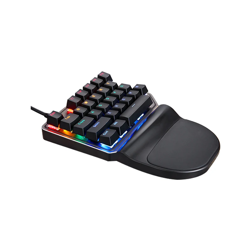 Motospeed K27 оригинальная USB Проводная Механическая Одноручная клавиатура с синим