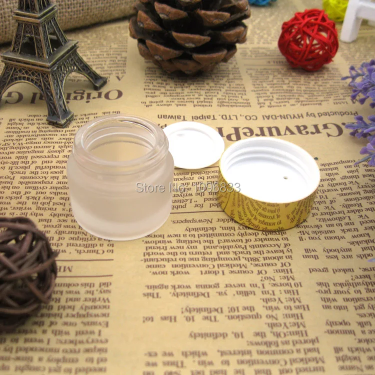 Стеклянная банка с золотым колпачком 10 г стеклянный контейнер косметический