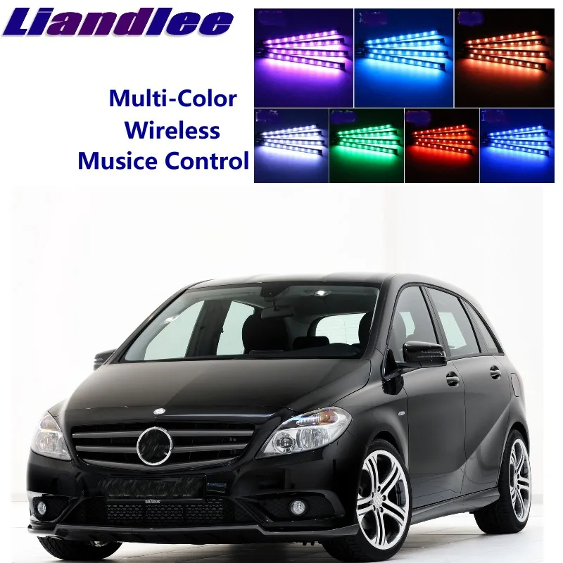 Liandlee автомобильный неоновый цвет меняющий свет Atmibient внутренний Footwell для Mercedes Benz