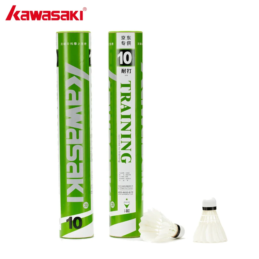 12 шт. Кавасаки бренд Воланы тренировочные скорость бадминтона 76 77 утка перо мяч