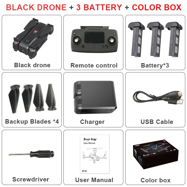 3 Battery LeadingStar MJX Bugs 4W B4W gps бесщеточный складной Радиоуправляемый Дрон 5G Wifi FPV с камерой 2K RC Квадрокоптер VS F11 RC вертолет - Цвет: 3 Battery