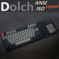 Dolch Thick PBT key cap ANSI ISO layout 104 OEM Profile Keycap For Cherry Switches keycaps