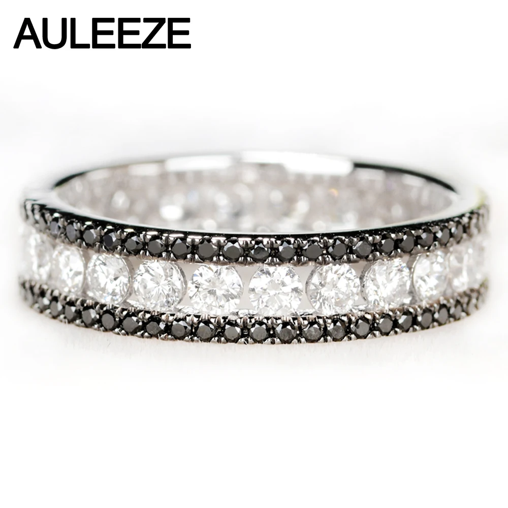 Кольцо AULEEZE белое черное 18 К с настоящим бриллиантом|gold natural|ring ringring 18k |