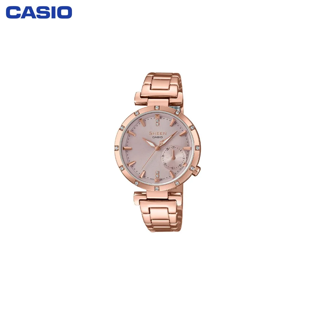 Наручные часы Casio SHE 4051PG 4A женские кварцевые на браслете|Женские наручные часы| |