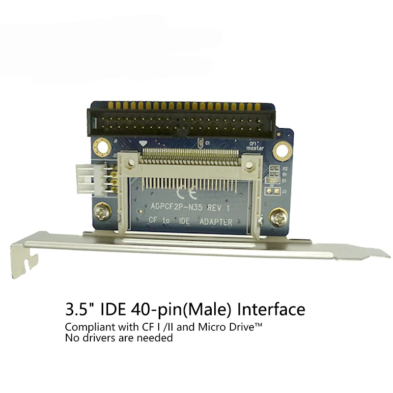 Цена по прейскуранту завода CF 3 5 ''IDE Male 40 pin Compact Flash Card Adapter Bootable с кронштейном|cf