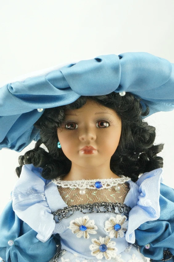 Cosette домашнее украшение голубое платье реалистичные косички фарфоровая
