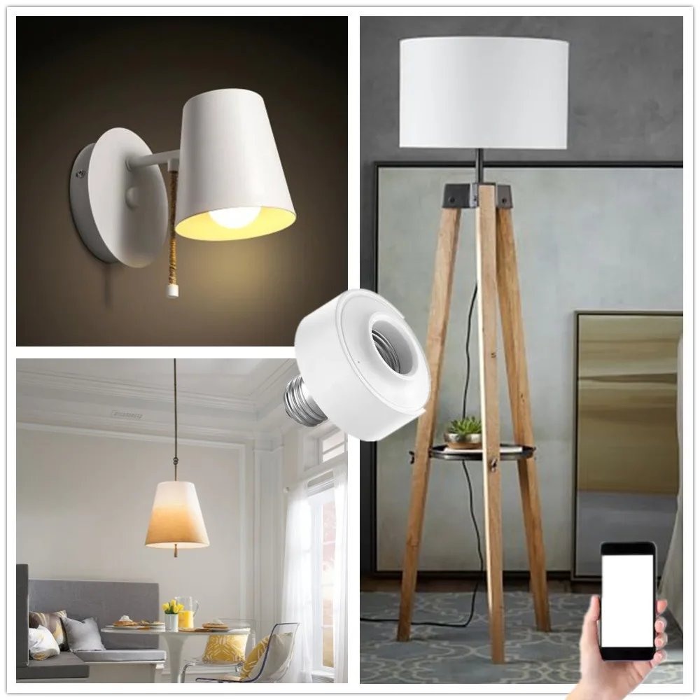 Держатель-адаптер для светодиодной лампы Tuya Smart ZigBee 3 0 E27 работает с Google Home Alexa Echo и