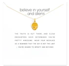 Цепочка с подвеской в виде инопланетянина, трендовый минималистичный чокер золотого цвета, ожерелье-колье, хороший подарок