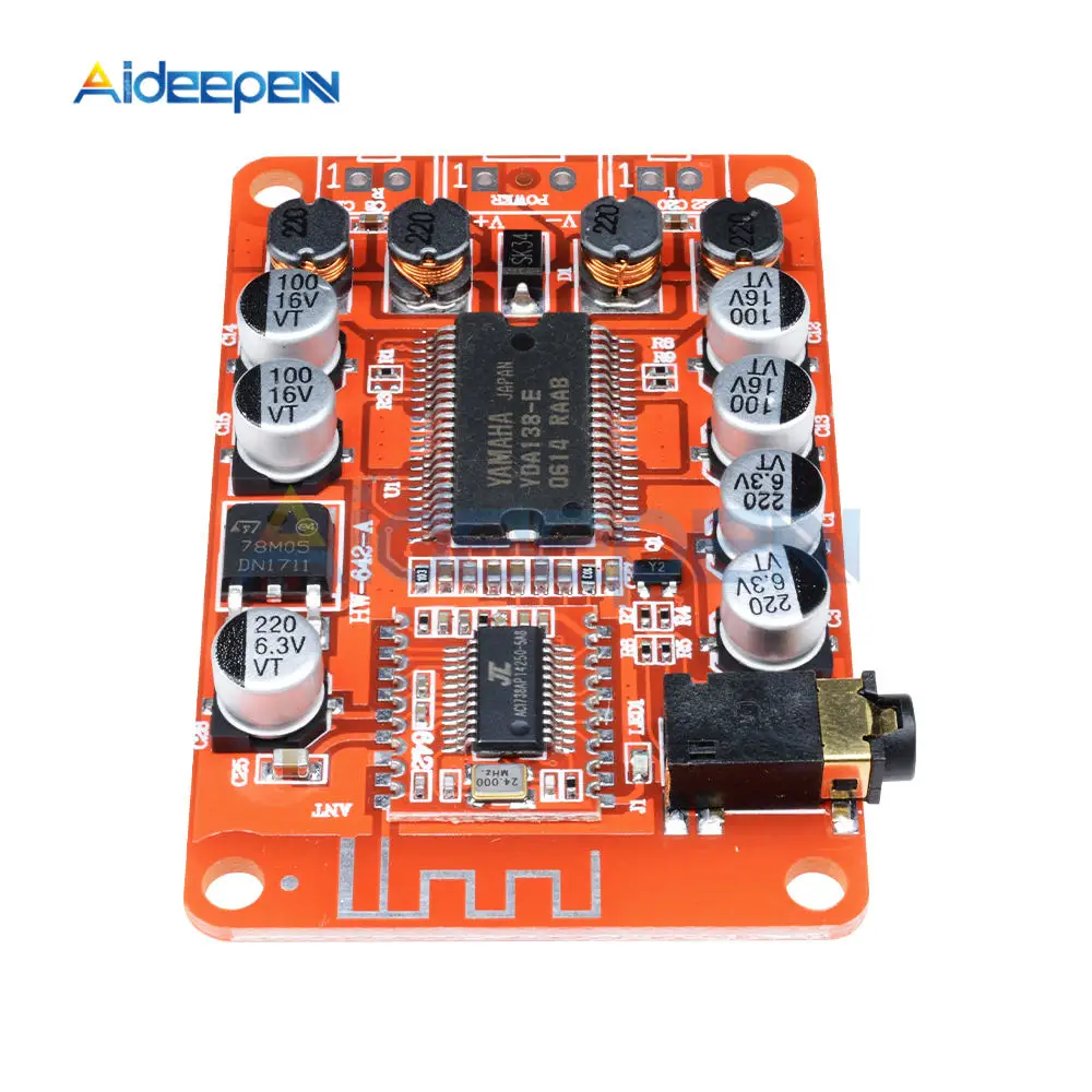 Цифровой аудио усилитель YDA138 плата модуля DC 12 В 2 А Bluetooth класс D 2*15 Вт стерео