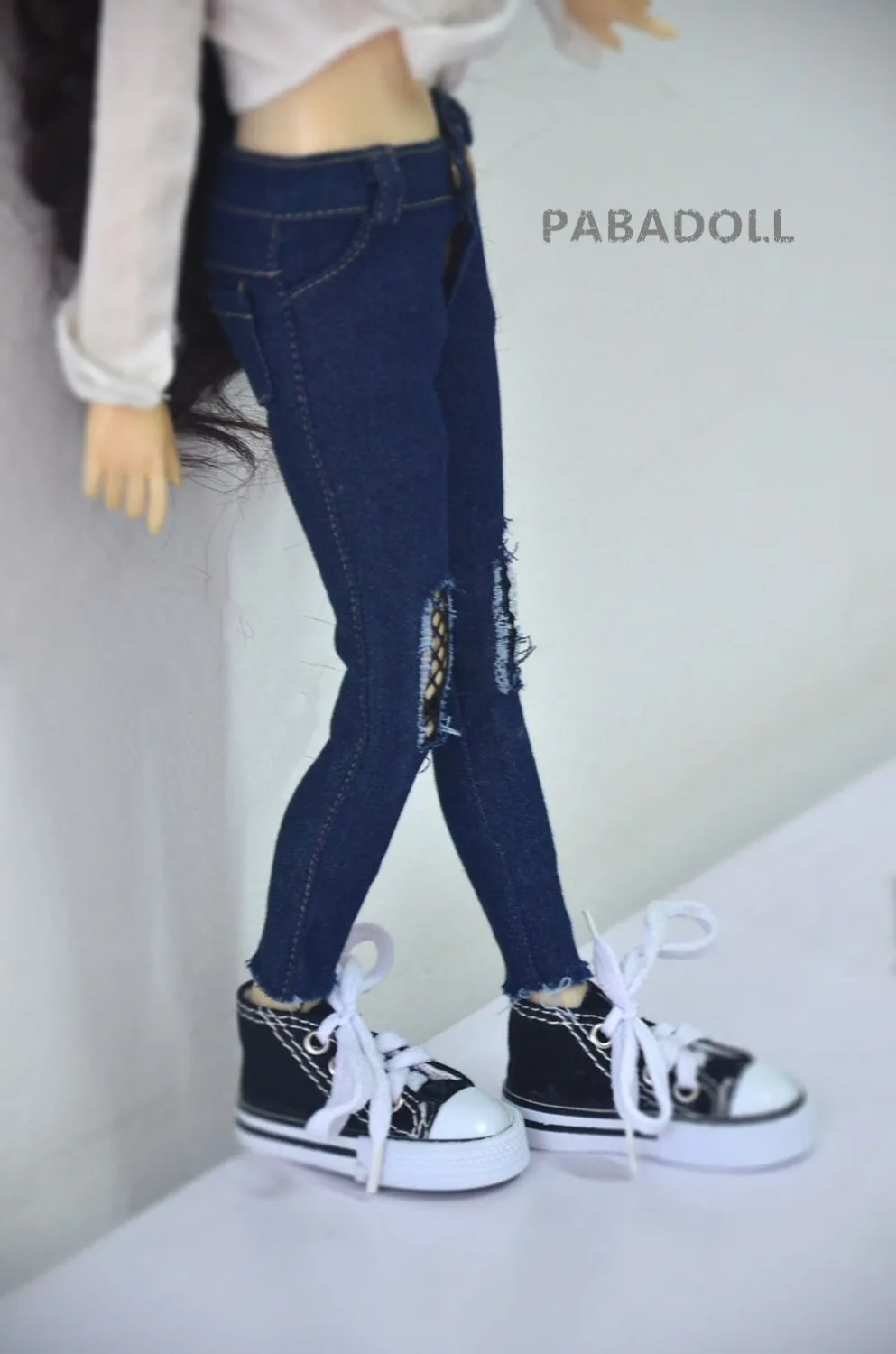 Новые темно синие джинсовые штаны с дырками для BJD1/4 MSD 1/3 SD16 Одежда кукол CWB84|doll