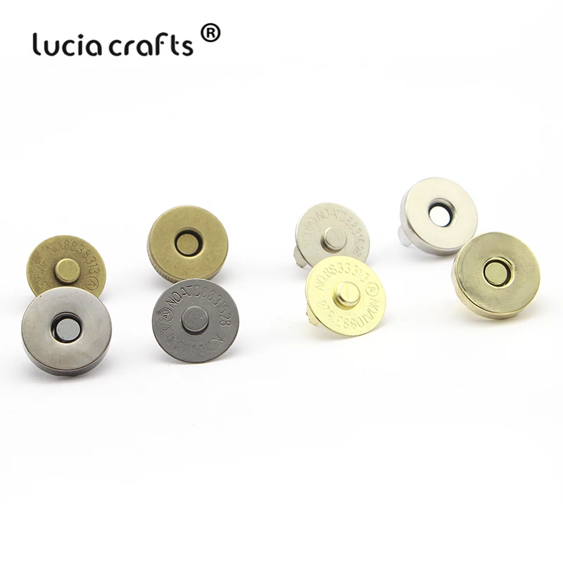 Lucia crafts 5 компл./лот 14 мм/18 мм магнит с декоративной металлической пряжкой и застежки-кнопки DIY Швейные Костюмы сумка аксессуары G1105