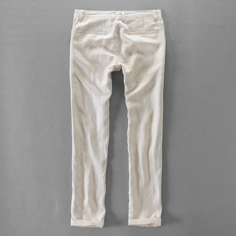 ICPANS Cotton Linen Pants Men Summer 2019 Loose Thin Casual Male White Ankle length Harem Trousers Mens Plus Size 40 | Мужская одежда
