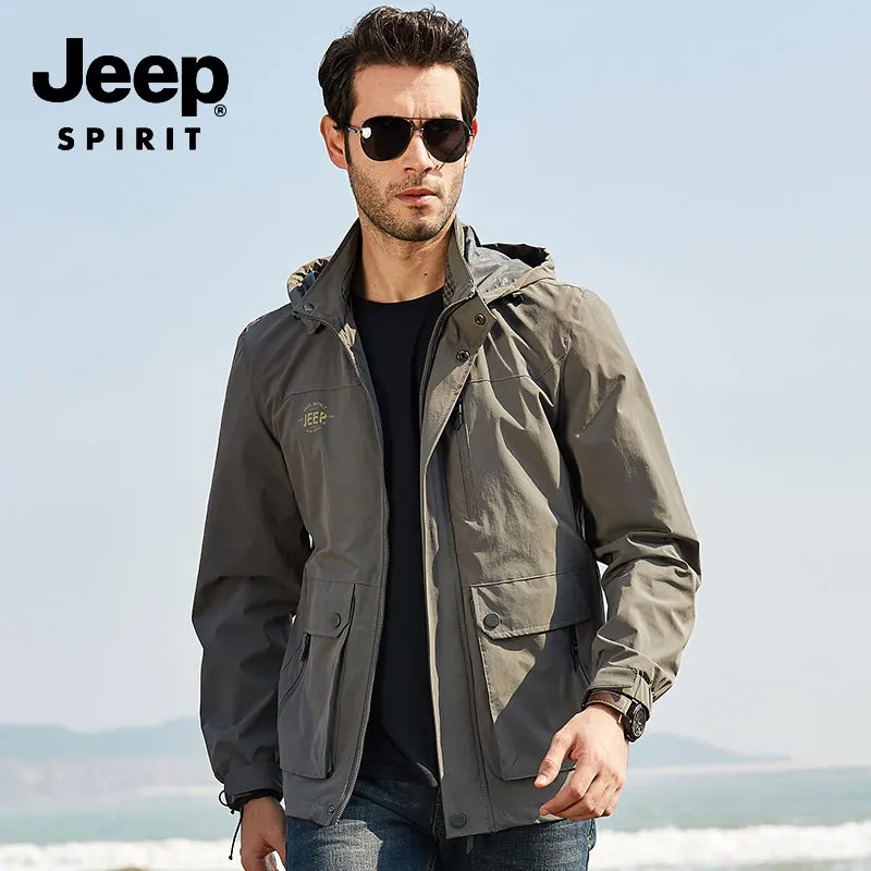 JEEP SPIRIT 2019 осенне весенняя куртка карго пальто мужская хлопковая одежда с