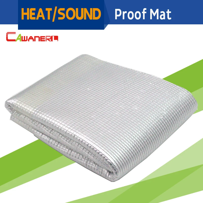 Cawanerl 48&quot X 40&quot Car Heat Shield Sound Insulation Proof Mat Deadening Deadener Anti Noise For Firewall Door Hood Ceiling Trunk |