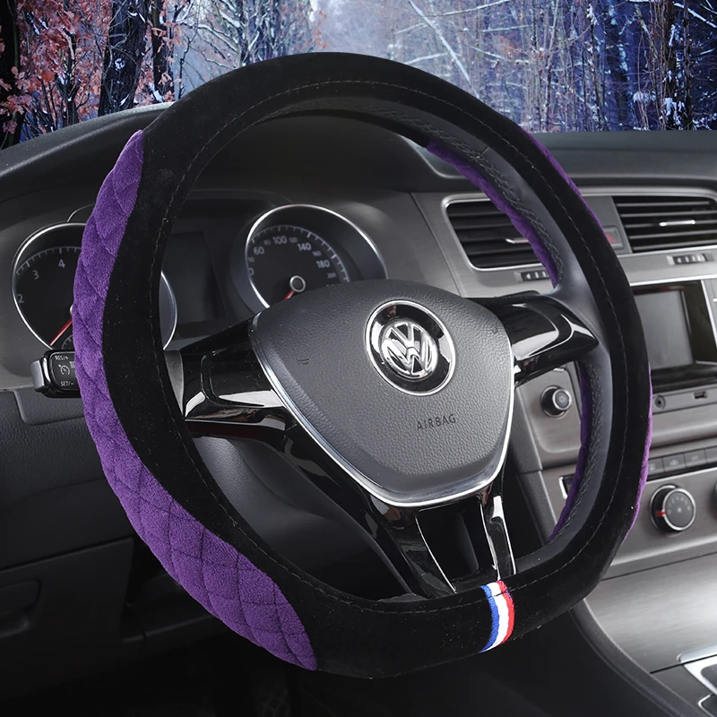 Чехол рулевого колеса автомобиля D форма для VW GOLF 7 2015 POLO JATTA Passat Tiguan Nissan Qashqai J11 X trail