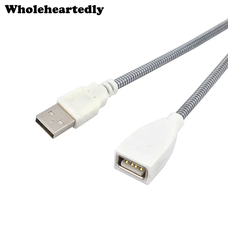 Гибкий USB кабель питания белый 30 см с углом обзора 360 градусов металлический