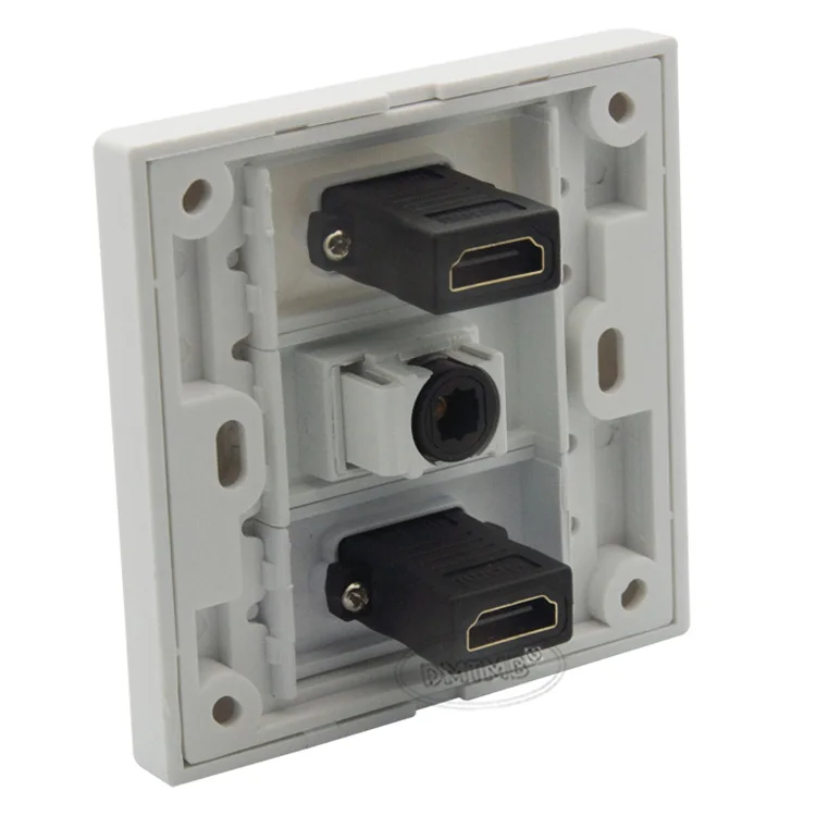 Двойной HDMI Toslink аудио волоконная настенная пластина с разъемом Мама мама|wall
