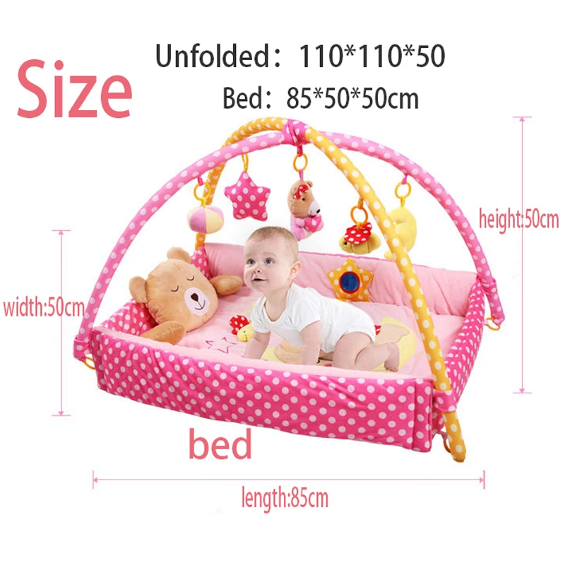 Детский мягкий большой игровой коврик складной развивающий для ползания занятия