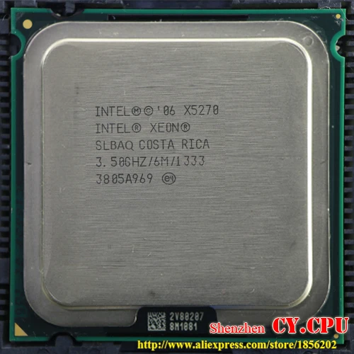 INTEL XEON X5270 3 5 GHz/6 M/1333 Mhz/cpu равный LGA775 двухъядерный процессор E8600 E8500 E8400 работает на
