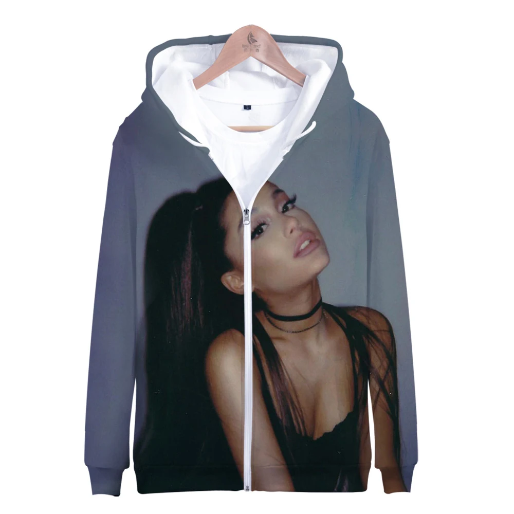 Ariana Grande 3D популярная молния уличная хип хоп новая хипстерская удобная толстовка