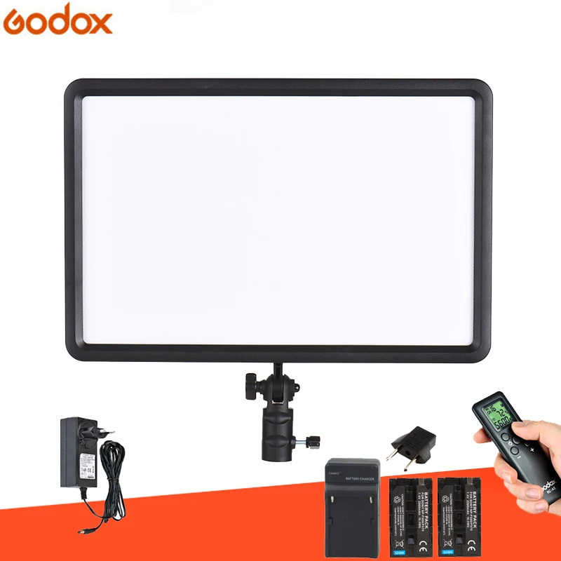 Светодиодный ультратонкий светильник GODOX P260C 30 Вт панель + аккумулятор для
