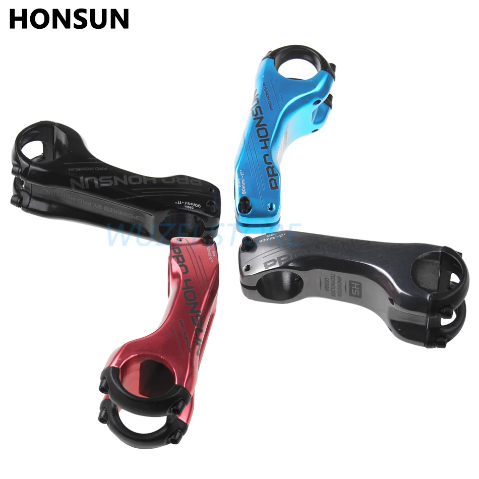 Велосипедный стержень HONSUN PRO 17 градусов детали для MTB велосипеда мощный 90 мм 31 8*28 6