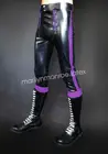 Латексные резиновые брюки Gummi, Сексуальные облегающие черные и фиолетовые брюки, размер XXS-XXL
