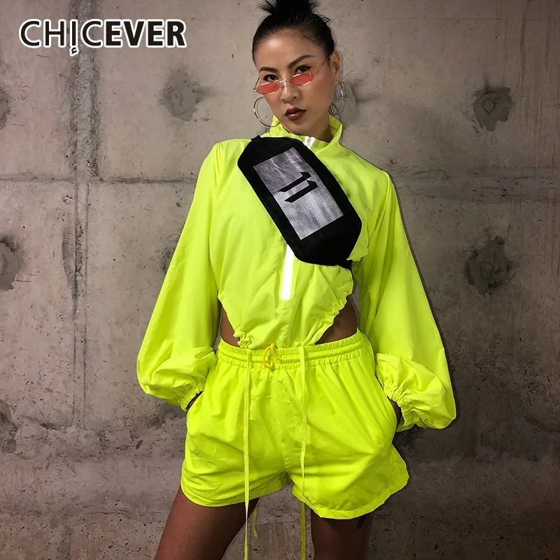 CHICEVER летний комплект из двух предметов для женщин с круглым воротником